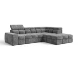 Ecksofa Bianco – Grau – Ottomane rechts