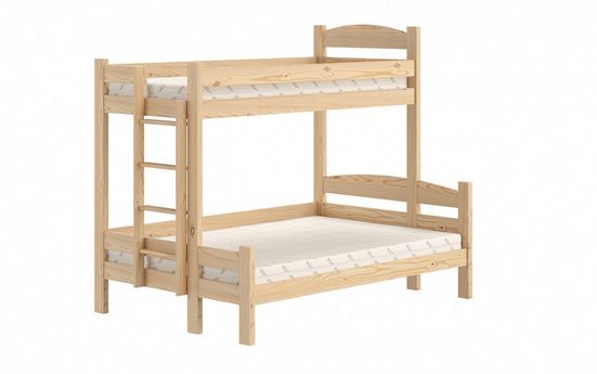 Etagenbett links 207 cm  - Ökologisch lackiertes Hochbett für Kinder.
