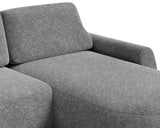 Ecksofa Diune – Grau – Ottomane rechts