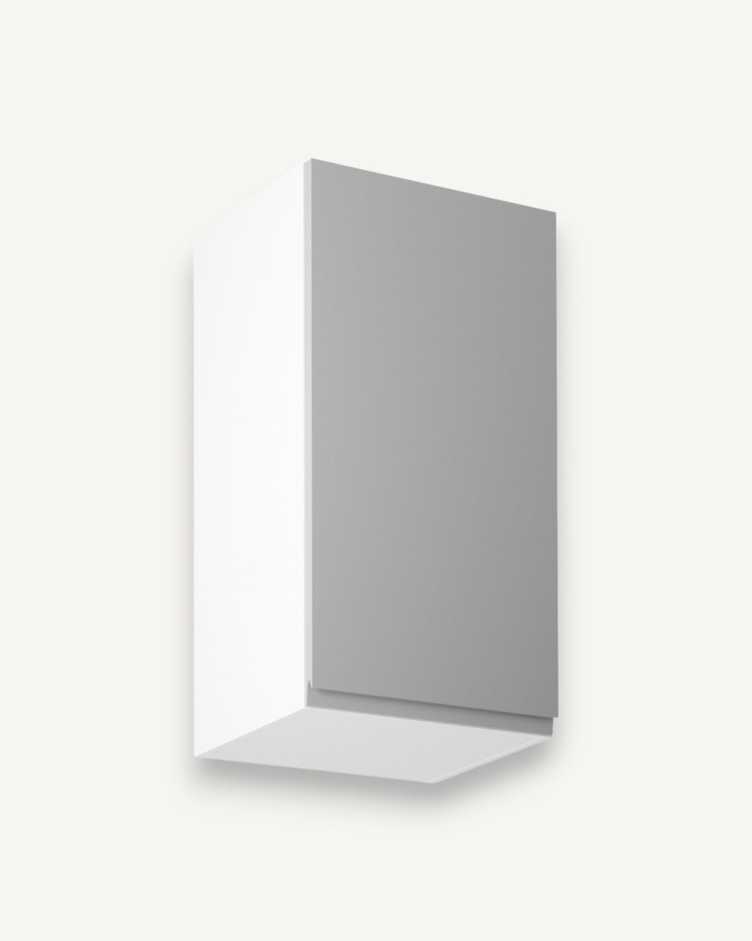 Hängeschrank 40 cm - Aspen G40-P/L Grau/Hochglanz