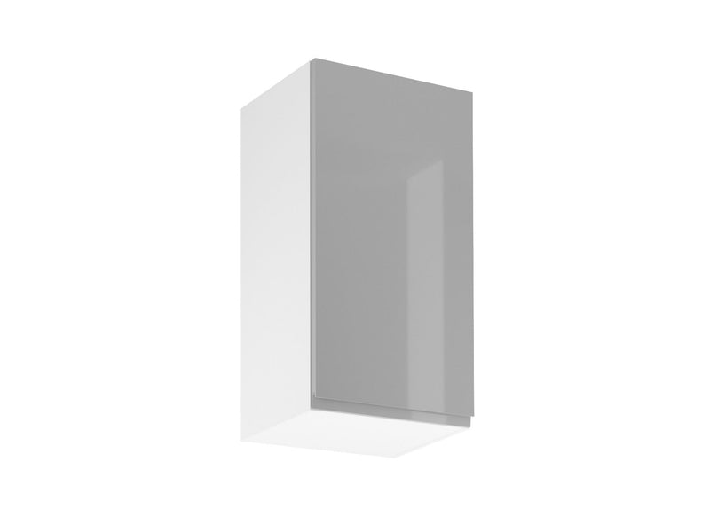Hängeschrank 40 cm G40 P/L – Velmora – Grau / Hochglanz