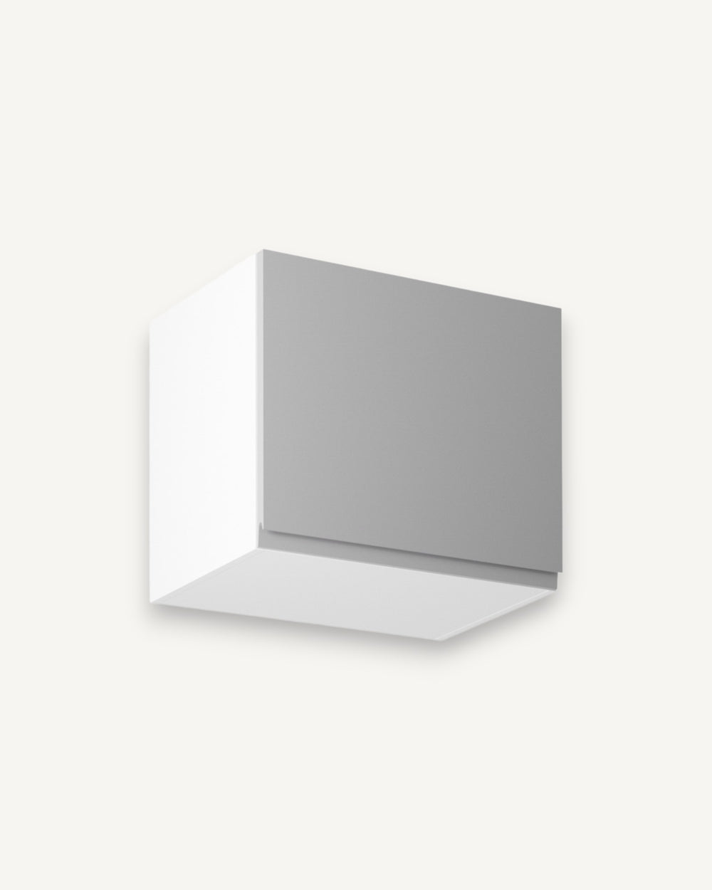 Hängeschrank 50 cm - Velmora G50K Prawa Grau/Hochglanz