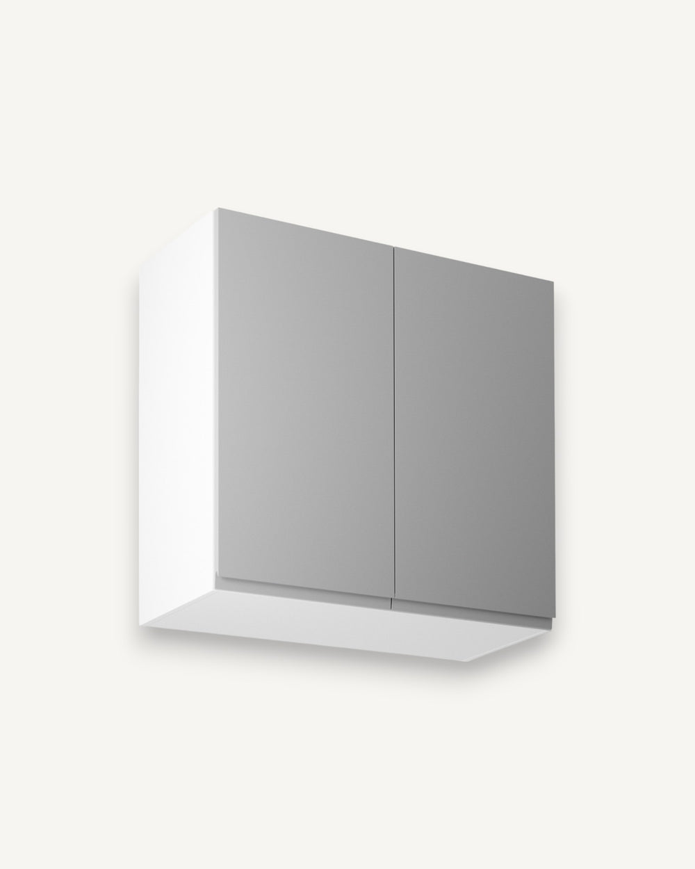 Hängeschrank 80 cm - Velmora G80 Grau/Hochglanz
