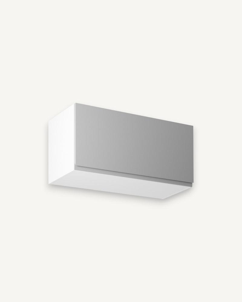 Hängeschrank 80 cm - Velmora G80K Grau/Hochglanz