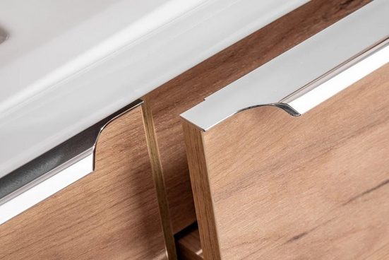 Waschbeckenschrank - Capri Oak - Intelligente Lösungen für stilvolle Badezimmerorganisation.