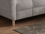 Ecksofa Bun – Hellgrau – Ottomane rechts