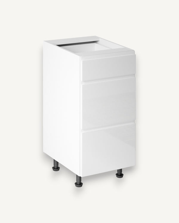 Unterschrank 40 cm - Aspen D40S3 Weiß/Hochglanz - ROYAL24_MARKT