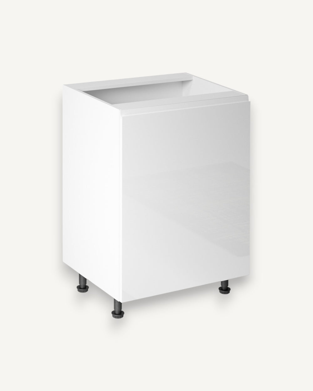 Unterschrank 60 cm - Velmora D60 P/L Weiß/Hochglanz
