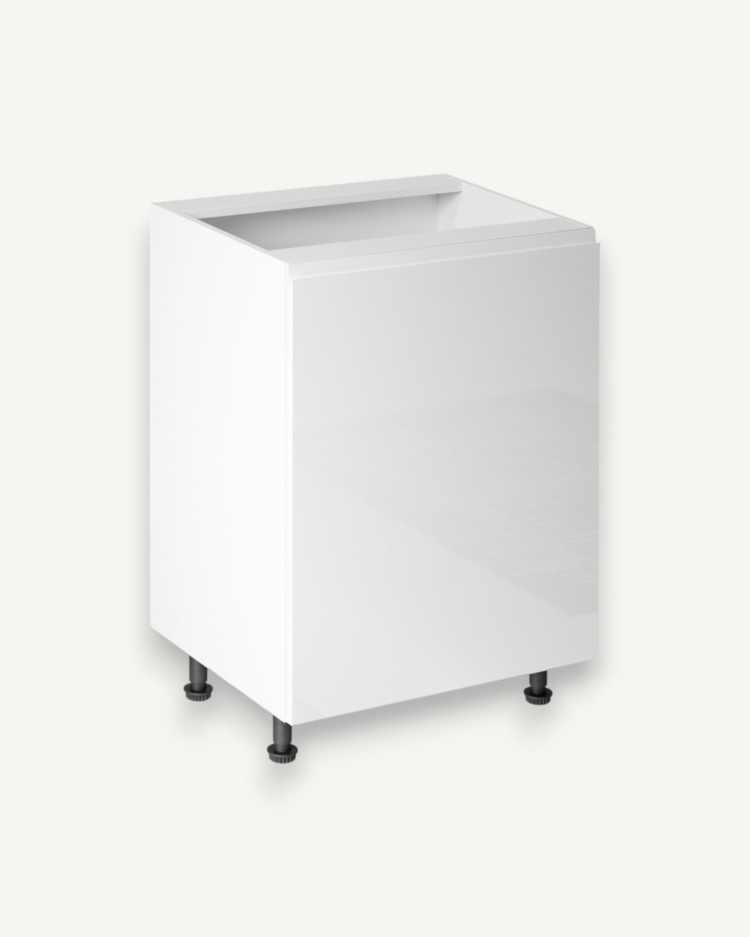 Unterschrank 60 cm - Aspen D60 P/L Weiß/Hochglanz