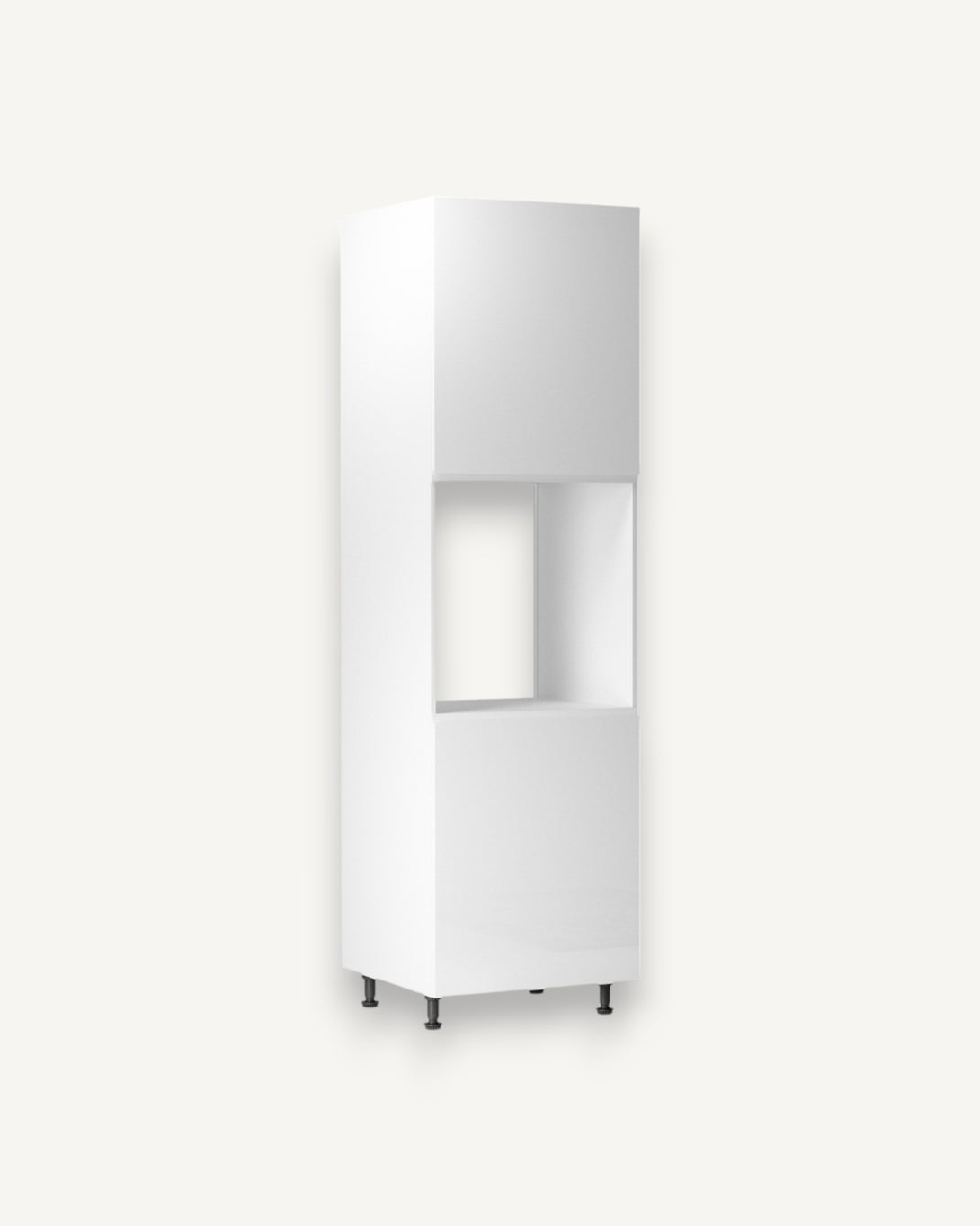 Umbauschrank 60 cm - Aspen D60P P/L Weiß/Hochglanz