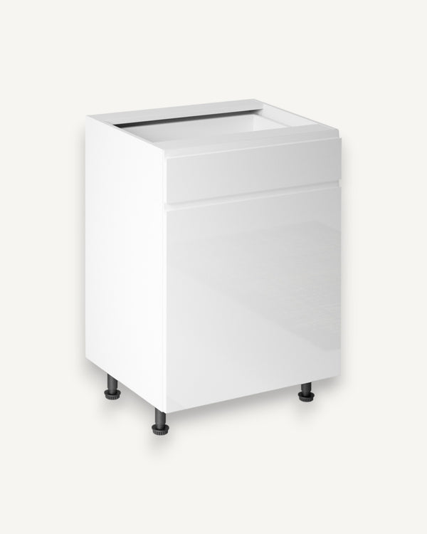 Unterschrank 60 cm - Aspen D60S1 P/L - Weiß/Hochglanz - ROYAL24_MARKT