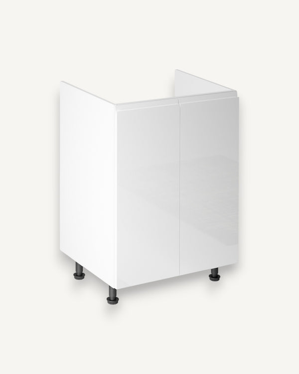 Spülenschrank 60 cm - Aspen D60Z Weiß/Hochglanz - ROYAL24_MARKT