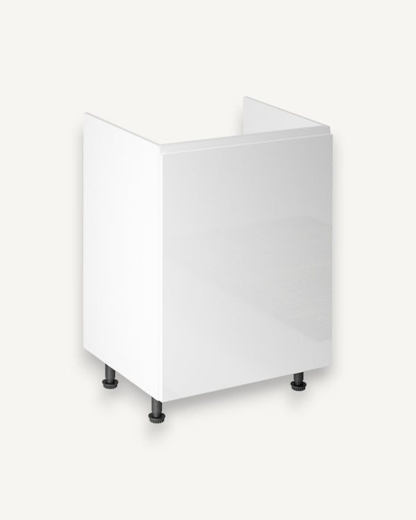 Spülenschrank 60 cm - Aspen D60Z-P/L - Weiß/Hochglanz - ROYAL24_MARKT