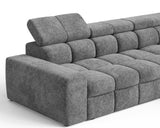 Ecksofa Bianco – Grau – Ottomane rechts