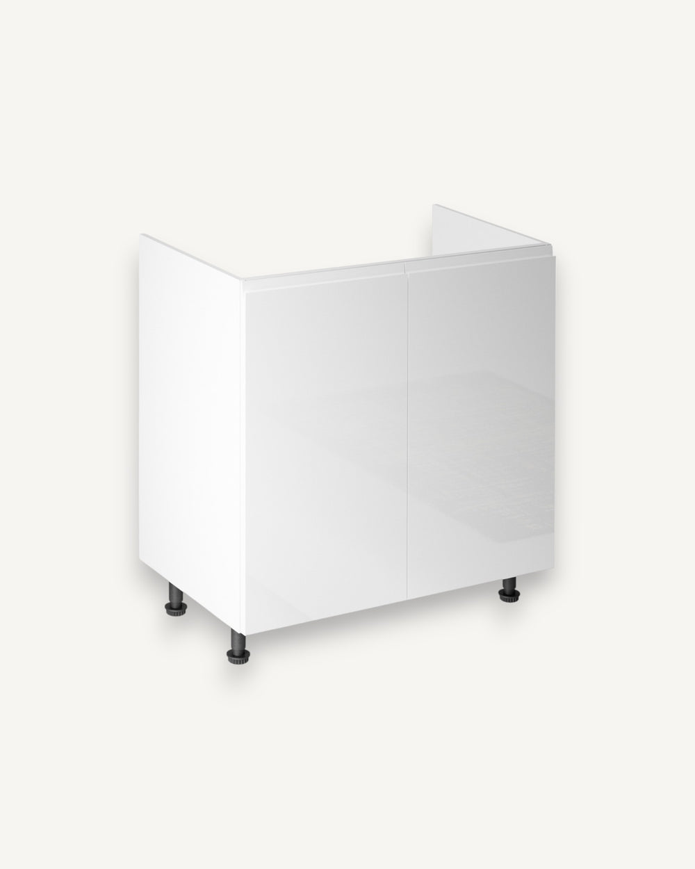 Spülschrank 80 cm – Velmora D80Z – Weiß / Hochglanz