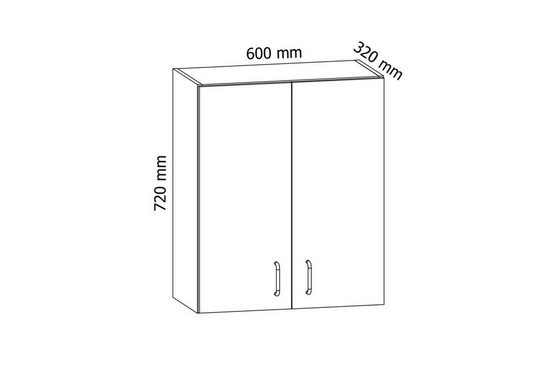 Glashängeschrank  60 cm - sosna andersen -  Moderne Glasregale für Ihre Wand - ROYAL24_MARKT