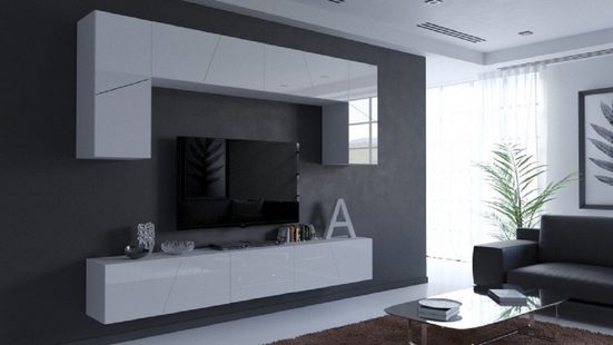 Weiße Wandeinheit Mezo S57 (Hochglanz)