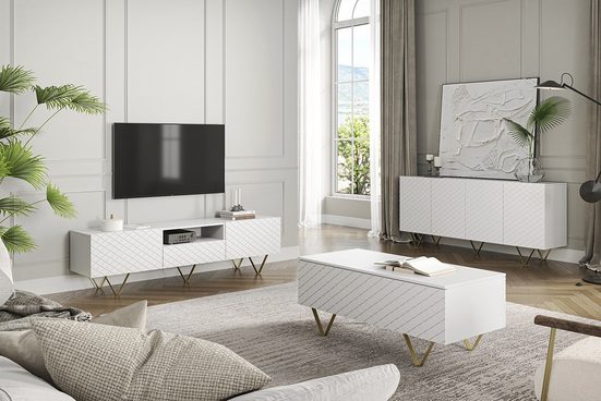 Kommode 190 cm - SCALIA - Ein Schatz für Ihr Zuhause, voller Eleganz und Charme.
