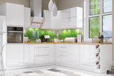 Winkelküche - L-Form Aspen - Weiß Oder Grau - K25-G250×270 cm. - ROYAL24_MARKT