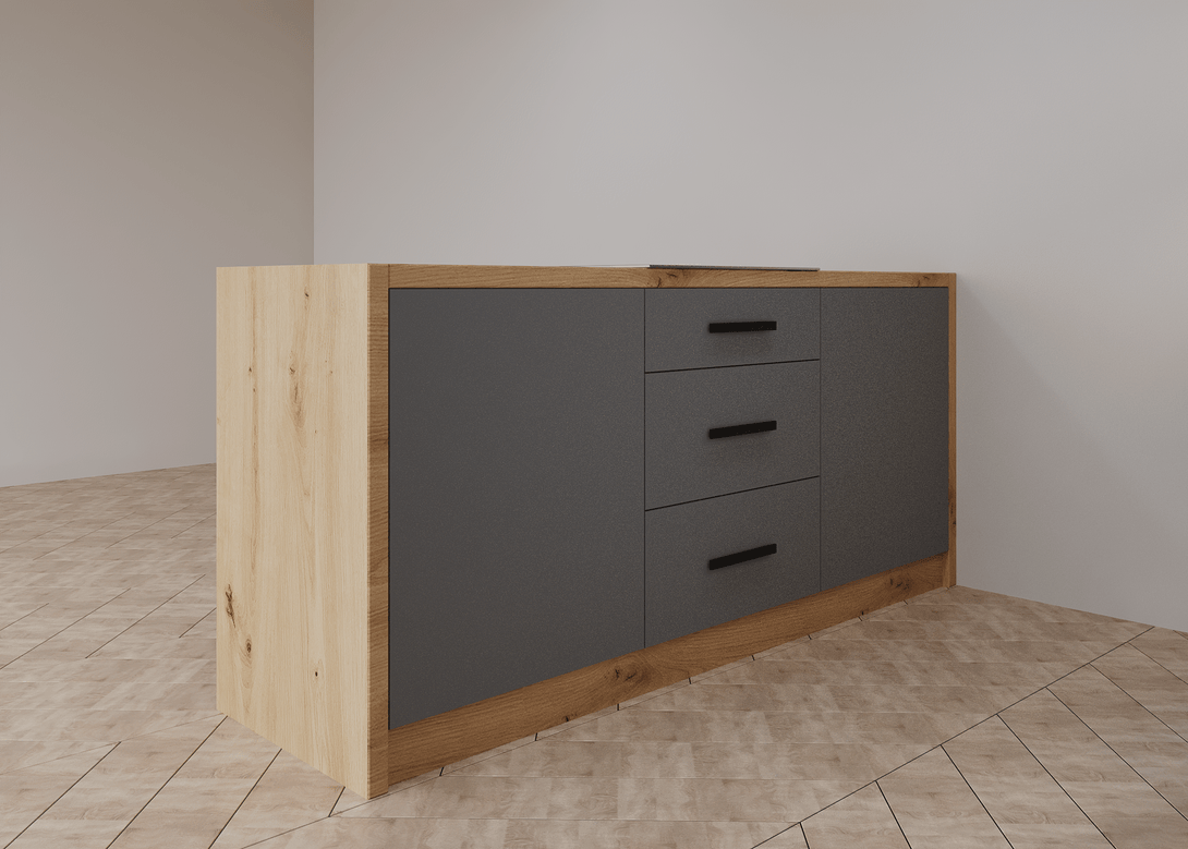 Küchenzeile K104-G360 - Langen Beige - Moderne Optik mit durchdachter Funktion - ROYAL24_MARKT