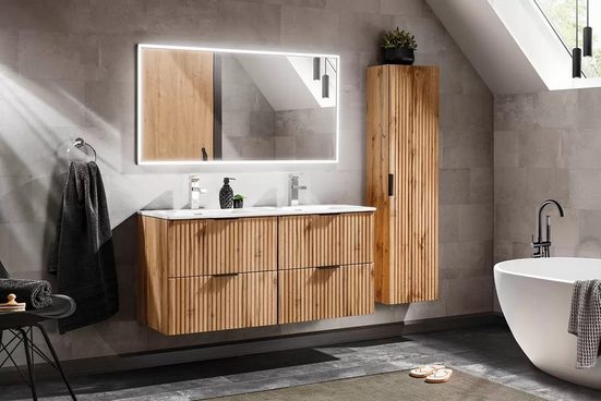 Waschbeckenunterschrank - Adel Oak - Eleganter Waschbeckenschrank mit modernem Design.
