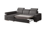Ecksofa Toronto – Grau – Ottomane links