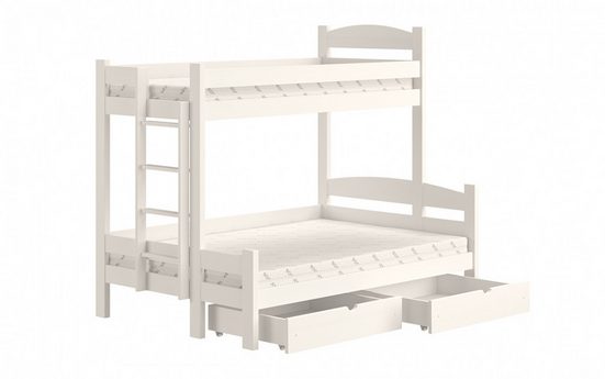 Etagenbett links 207 cm  - Ökologisch lackiertes Hochbett für Kinder.