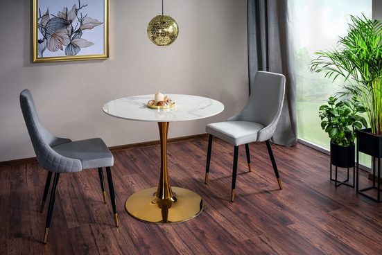 Esstisch 90 cm – ESPERO – Luxuriöser Blickfang für besondere Anlässe.
