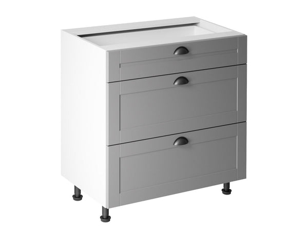 Eleganter Unterschrank - Linea D80S3 - Grau - ROYAL24_MARKT