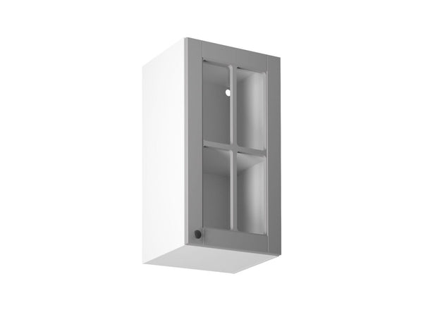 Glashängeschrank - Linea-Grau G40S P/L - Funktionalität und Eleganz in einem - ROYAL24_MARKT