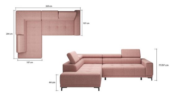 Ecksofa - HUGO - Ein gemütlicher Ort, um den Alltag hinter sich zu lassen.