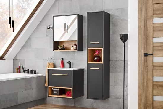 Badmöbel-Set - Borneo -Elegantes Design und innovative Aufbewahrungslösungen. - Milaros Markt