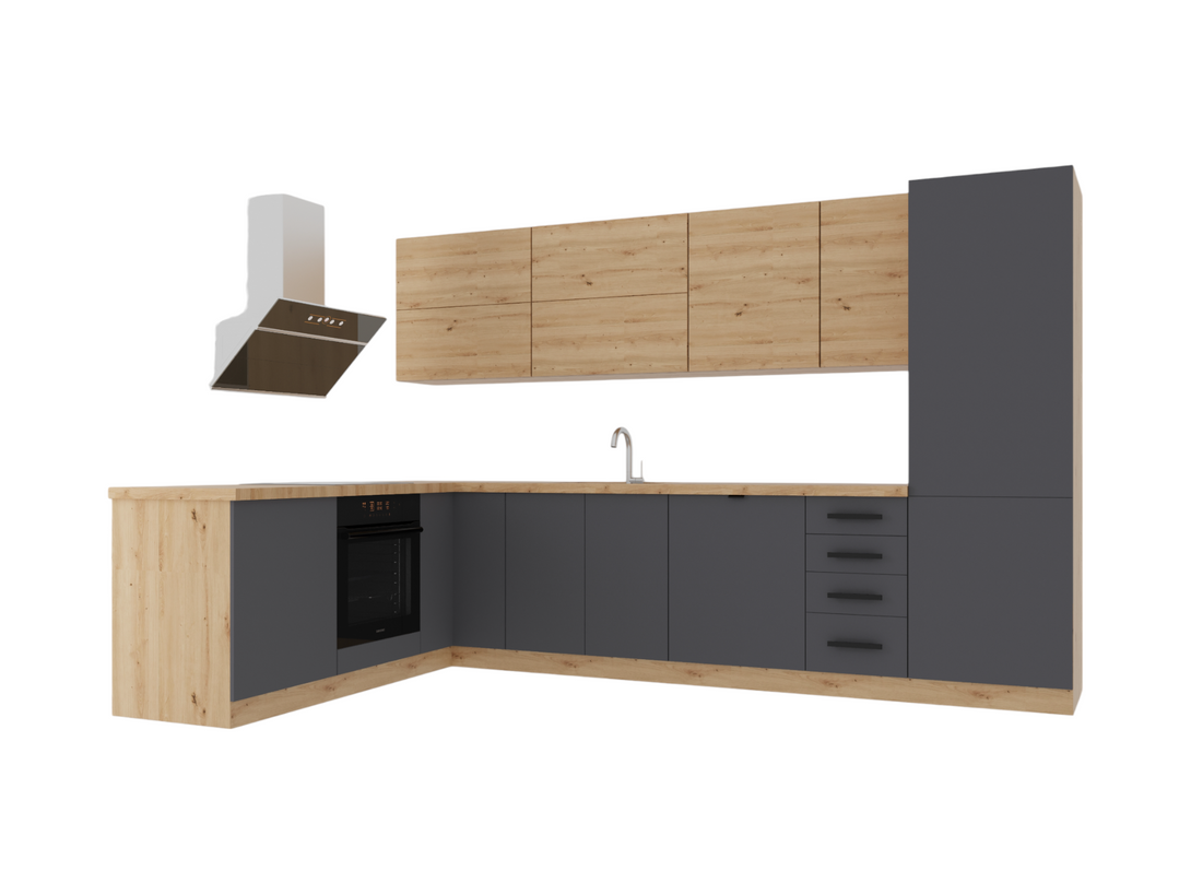 Winkelküche - Langen Grau Artisan - K53-G330 - ROYAL24_MARKT