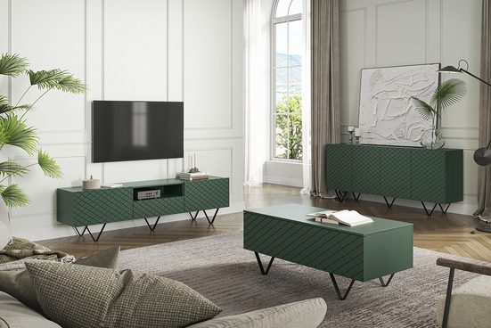 Kommode 190 cm - SCALIA - Ein Schatz für Ihr Zuhause, voller Eleganz und Charme.