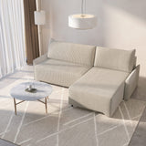 Ecksofa Loco – Creme – Ottomane rechts