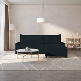 Ecksofa Loco – Schwarz – Ottomane rechts