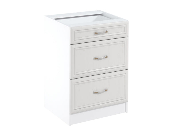 Unterschrank D60S3 - Sycylia Weiß - Funktionalität und Stil in einem