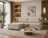 Ecksofa Loco – Creme – Ottomane links