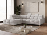 Ecksofa Bun – Hellgrau – Ottomane links
