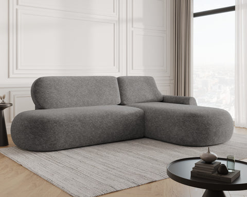 Ecksofa Diune – Grau – Ottomane rechts