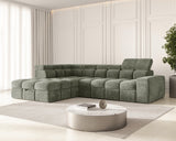 Ecksofa Bianco – Wintermoos – Ottomane links