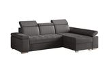 Ecksofa Toronto – Grau – Ottomane rechts