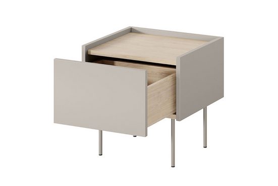 Nachttische 45 - DESIN - Modernes Möbelstück mit Metallbeinen.