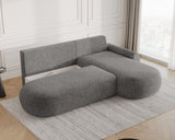 Ecksofa Diune – Grau – Ottomane rechts