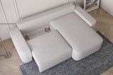 Ecksofa Oval – Hellgrau