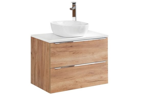 Waschbeckenschrank - Capri Oak - Intelligente Lösungen für stilvolle Badezimmerorganisation.