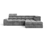 Ecksofa Bianco – Grau – Ottomane rechts