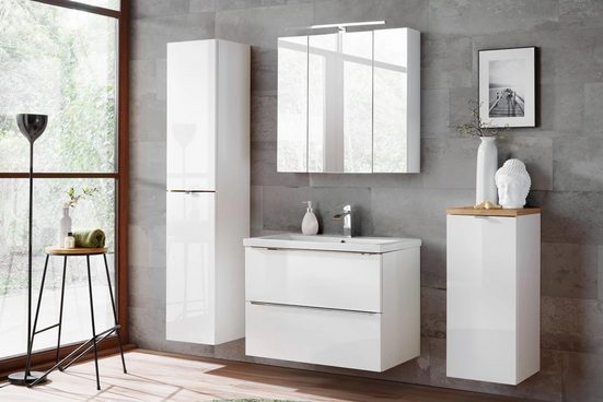 Badmöbel-Set - Capri White - Organisation und Schönheit in jeder Ecke. - Milaros Markt