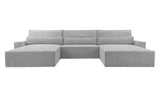 Ecksofa Brazil U – Hellgrau – Brazil U
