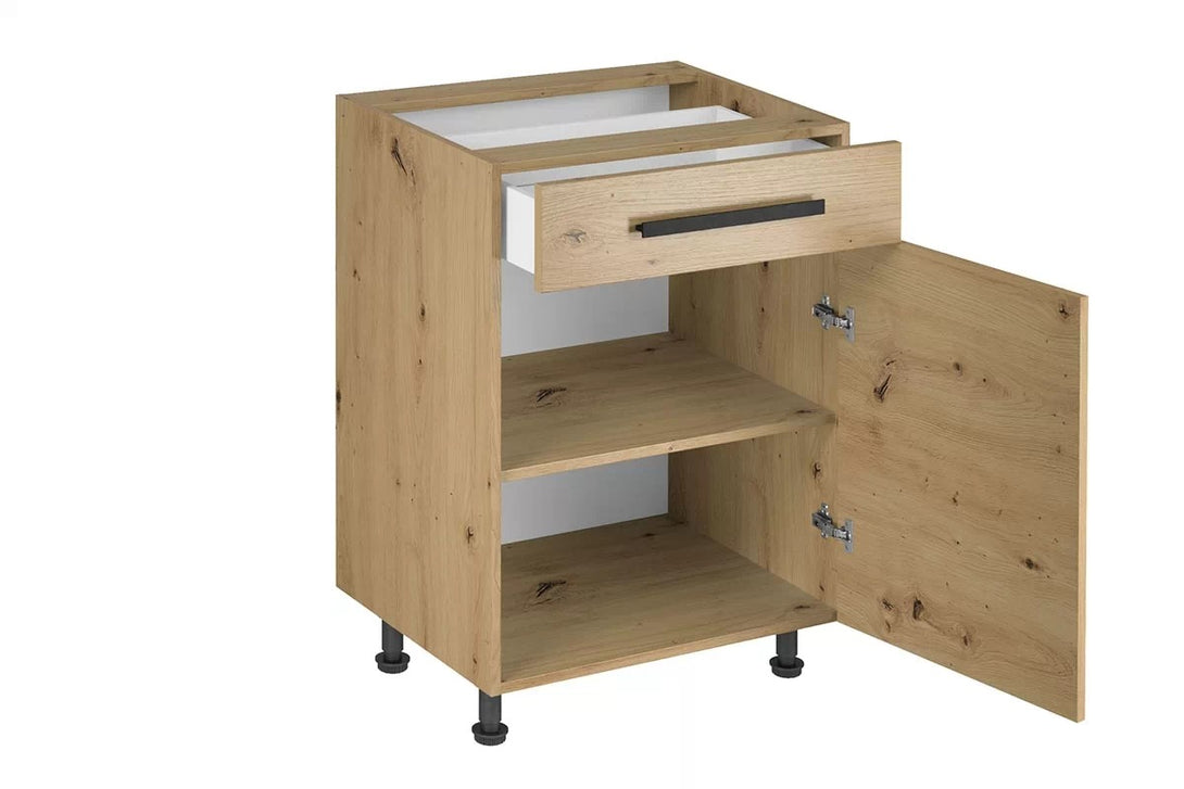 Küchenzeile - Langen - Artisan Eiche (Holzoptic) - K13-G140 cm.